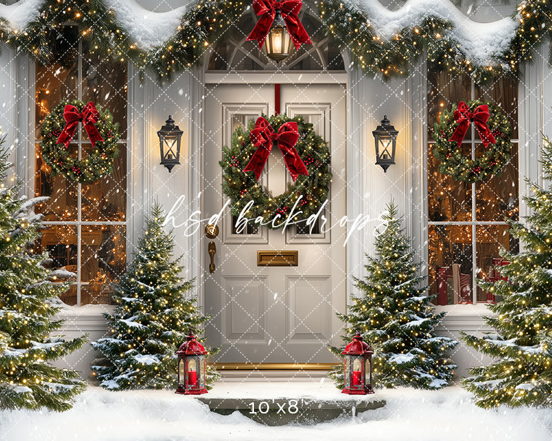 Snowy Christmas Door (sweep options)