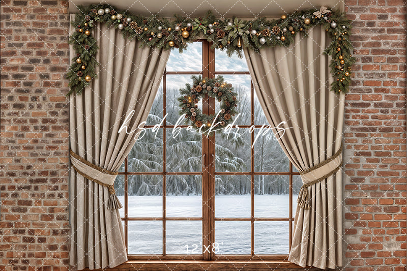 Christmas Cabin Window (sweep options)