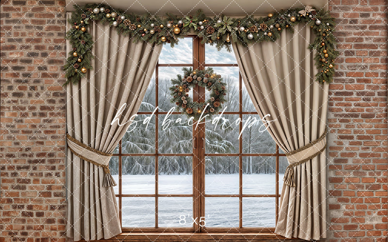 Christmas Cabin Window (sweep options)