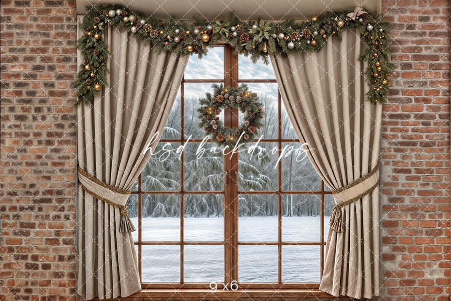 Christmas Cabin Window (sweep options)