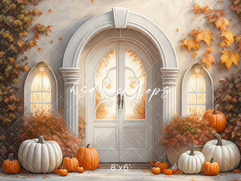 Arched Autumn Door - HSD Photography Backdrops 