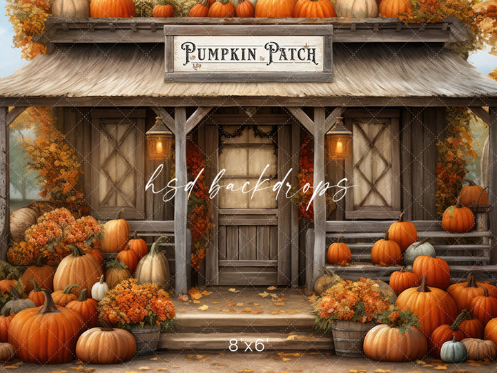 Pumpkin Patch Shack - HSD Photography Backdrops 