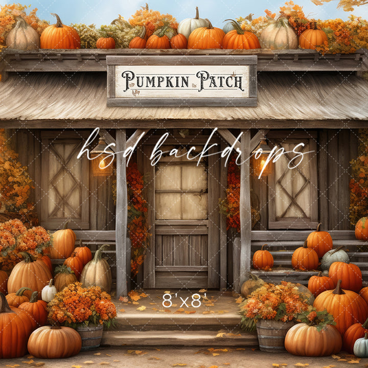 Pumpkin Patch Shack - HSD Photography Backdrops 