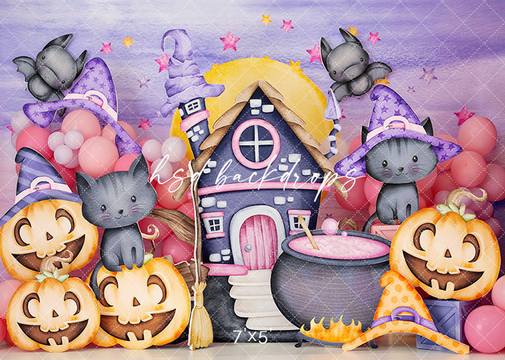 Cute Halloween Scene - HSD Photography Backdrops 