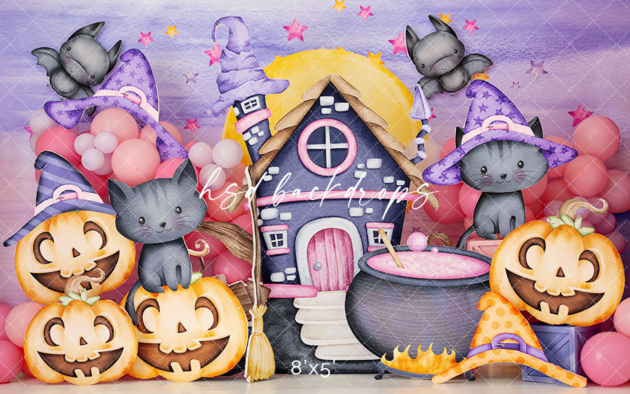 Cute Halloween Scene - HSD Photography Backdrops 