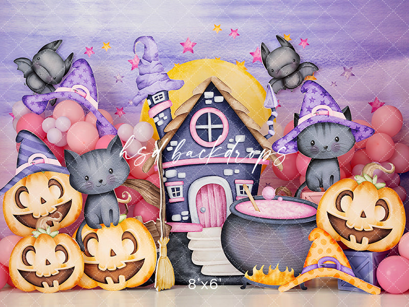 Cute Halloween Scene - HSD Photography Backdrops 