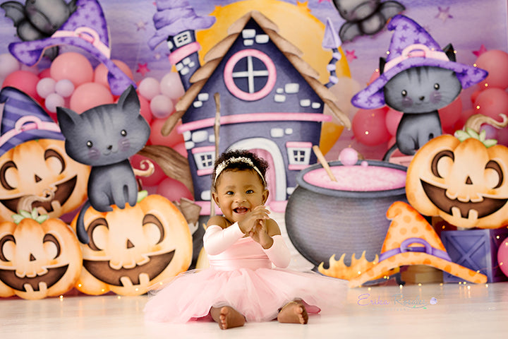 Cute Halloween Scene - HSD Photography Backdrops 