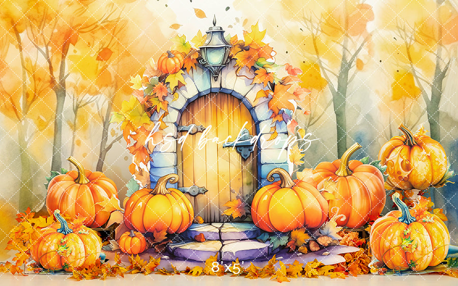 Pumpkin Porch - HSD Photography Backdrops 