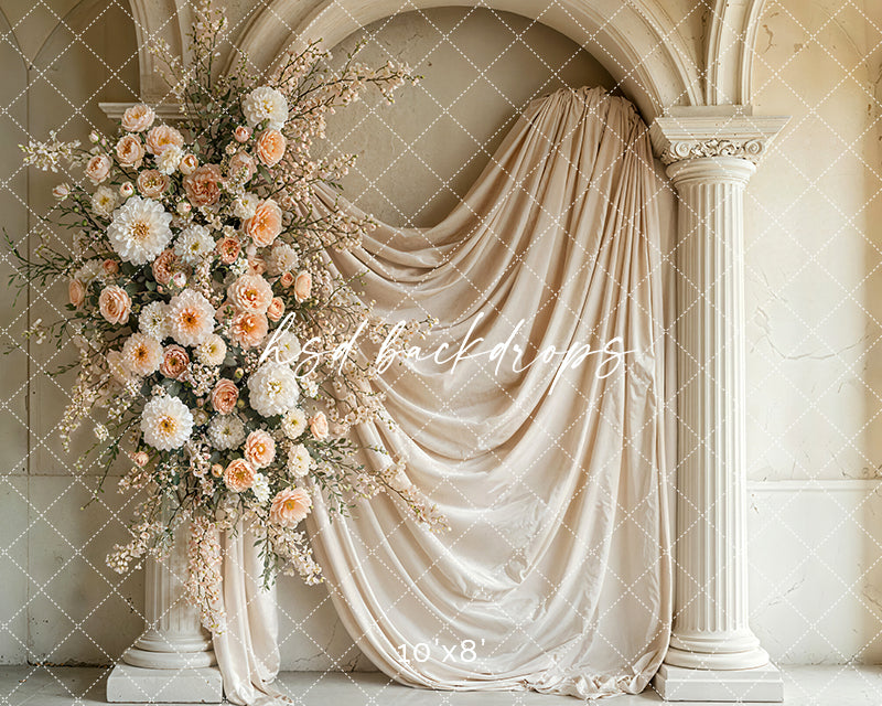 Elegant Arched Floral Columns