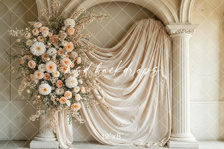 Elegant Arched Floral Columns