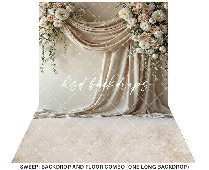 Peony Perfection Draped Fabric