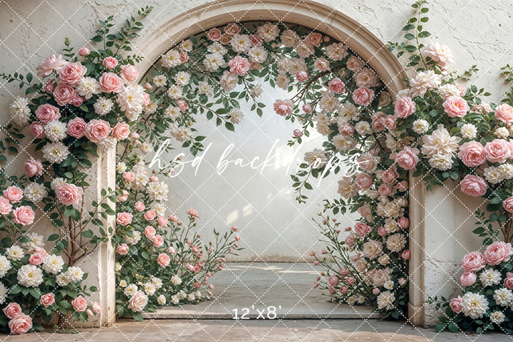 Arched Rose Garden Wall (sweep options)