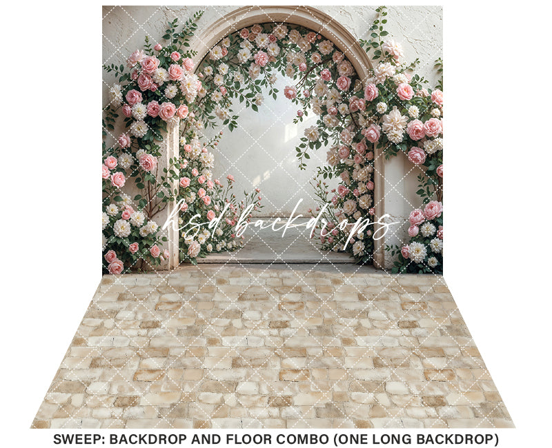 Arched Rose Garden Wall