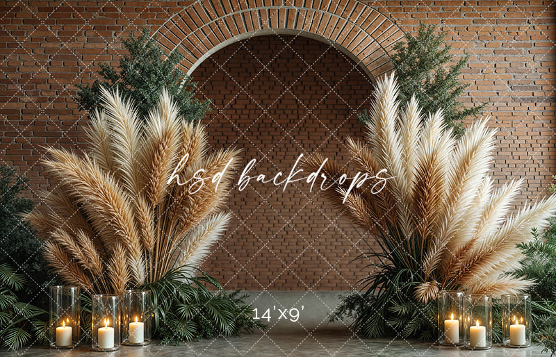 Boho Arch Brick Wall