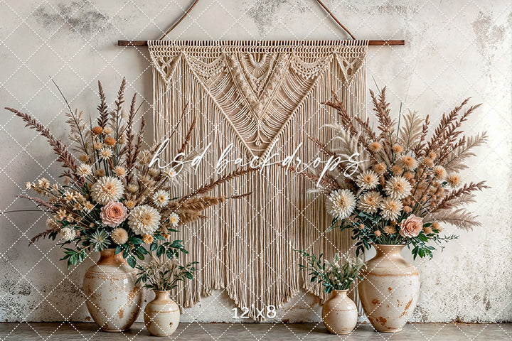 Boho Macrame Wall - Beige