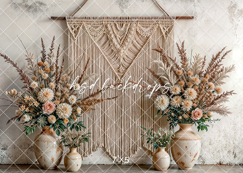 Boho Macrame Wall - Beige