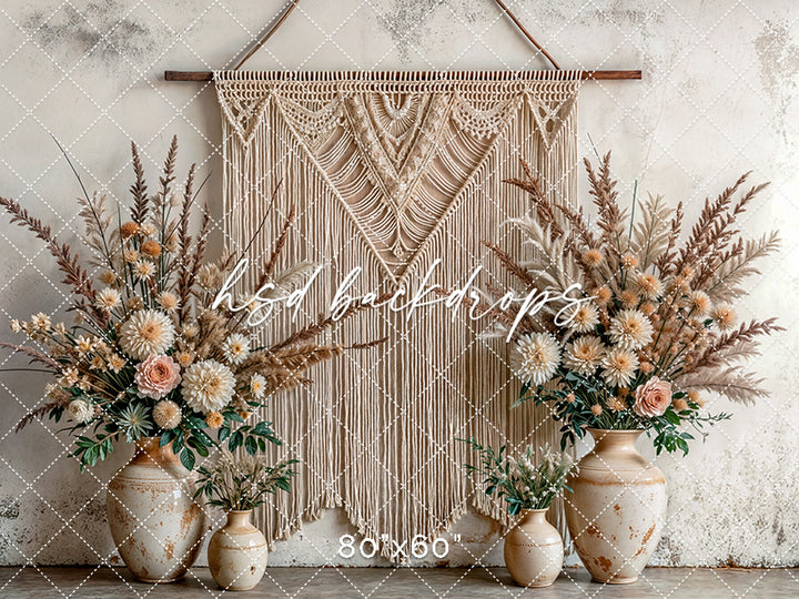 Boho Macrame Wall - Beige