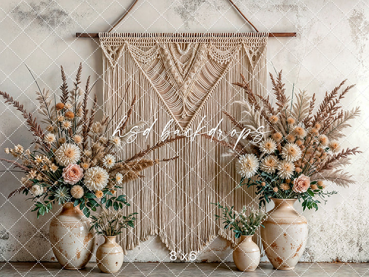 Boho Macrame Wall - Beige