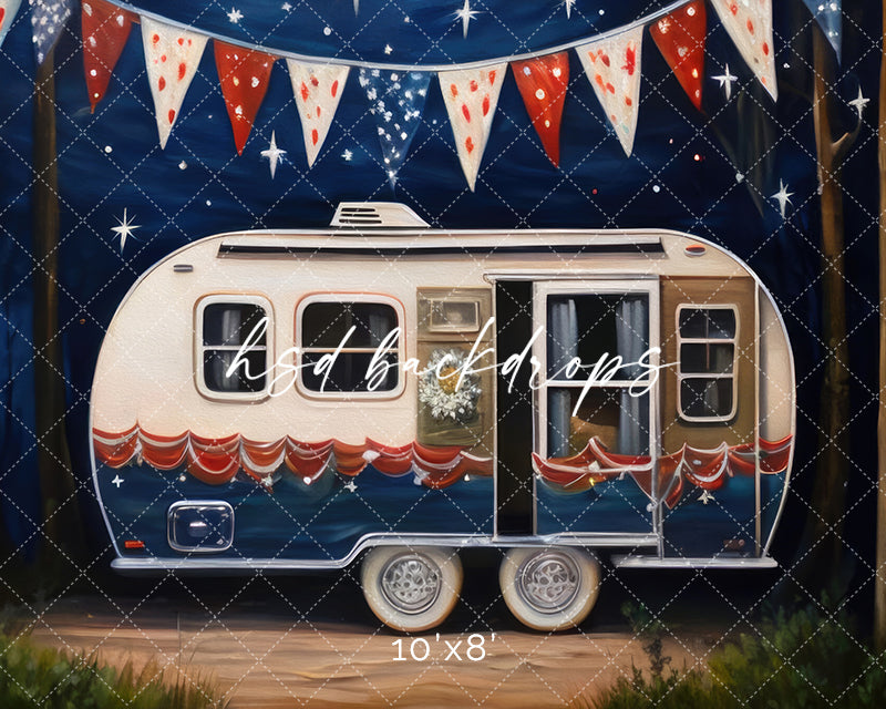 4th of July Camper - HSD Photography Backdrops 