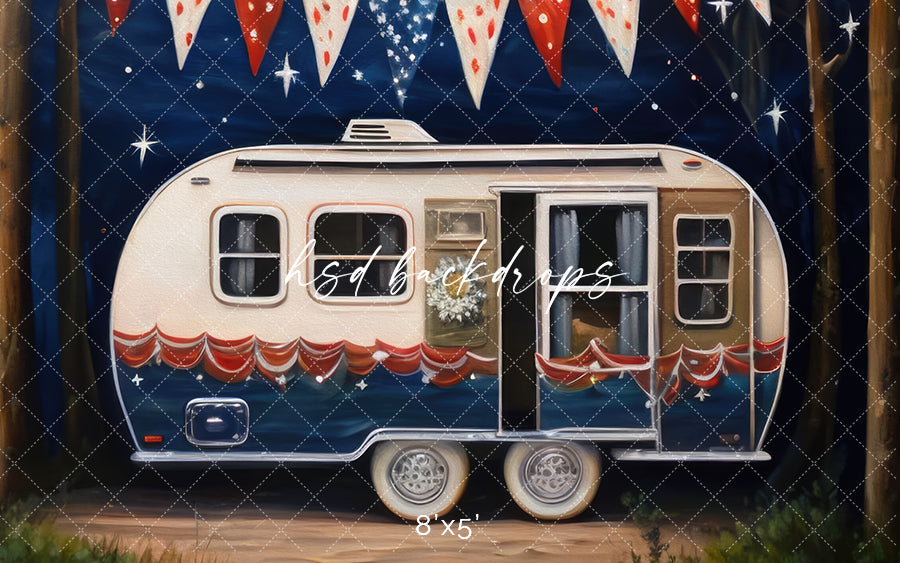 4th of July Camper - HSD Photography Backdrops 