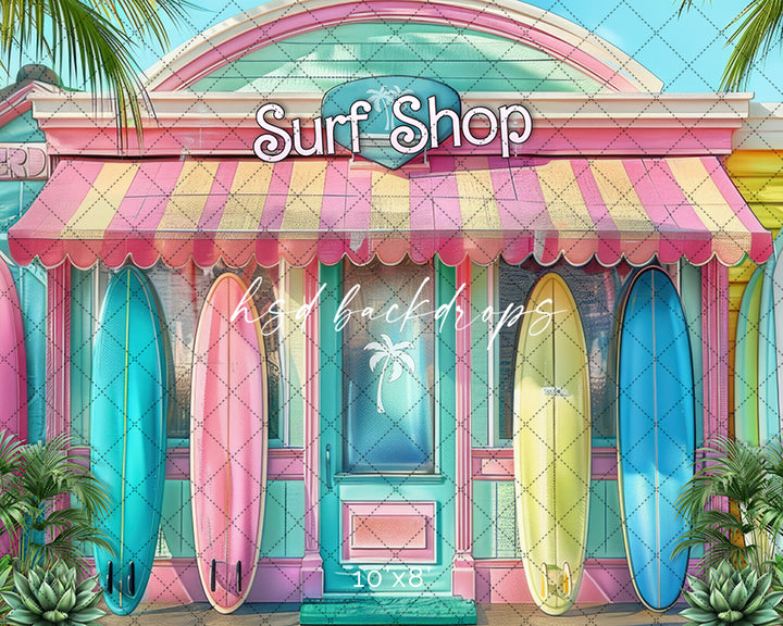 Malibu Surf Shop - HSD Photography Backdrops 