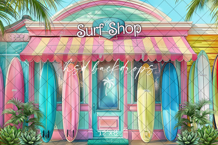 Malibu Surf Shop - HSD Photography Backdrops 