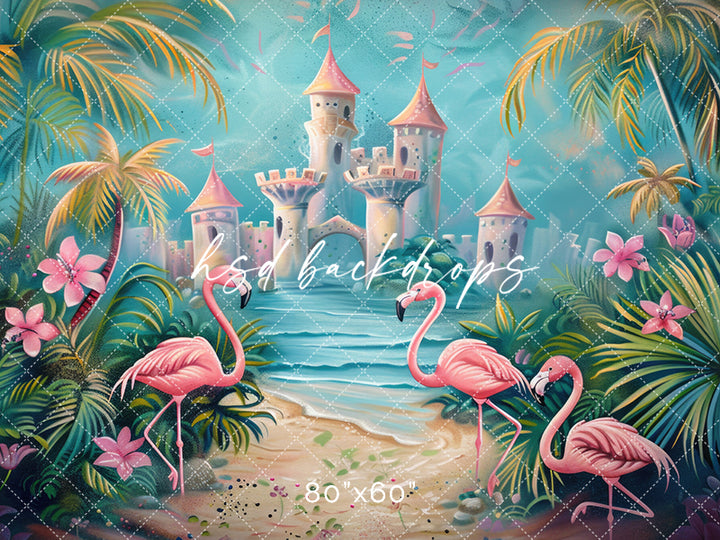 Fairytale Flamingos - HSD Photography Backdrops 