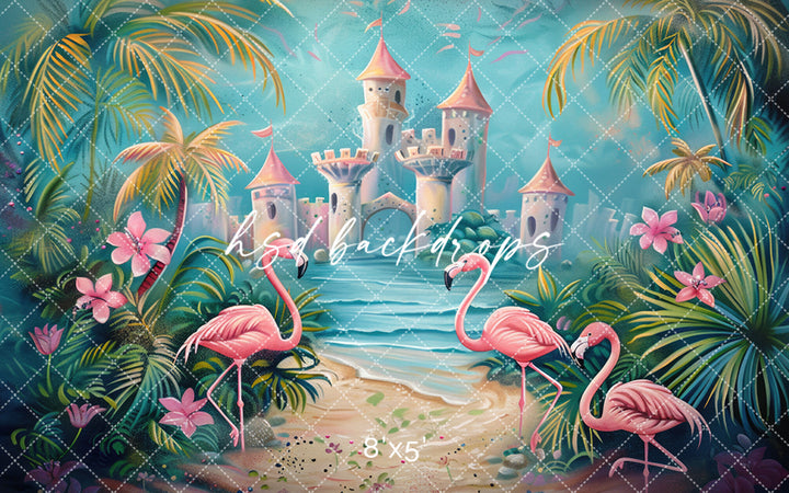 Fairytale Flamingos - HSD Photography Backdrops 