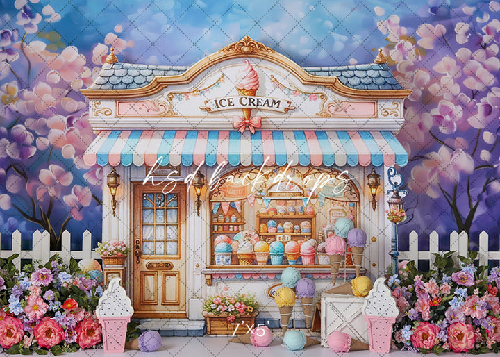 Ice Cream Parlor - HSD Photography Backdrops 