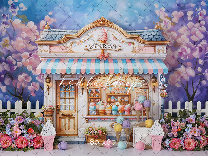 Ice Cream Parlor - HSD Photography Backdrops 