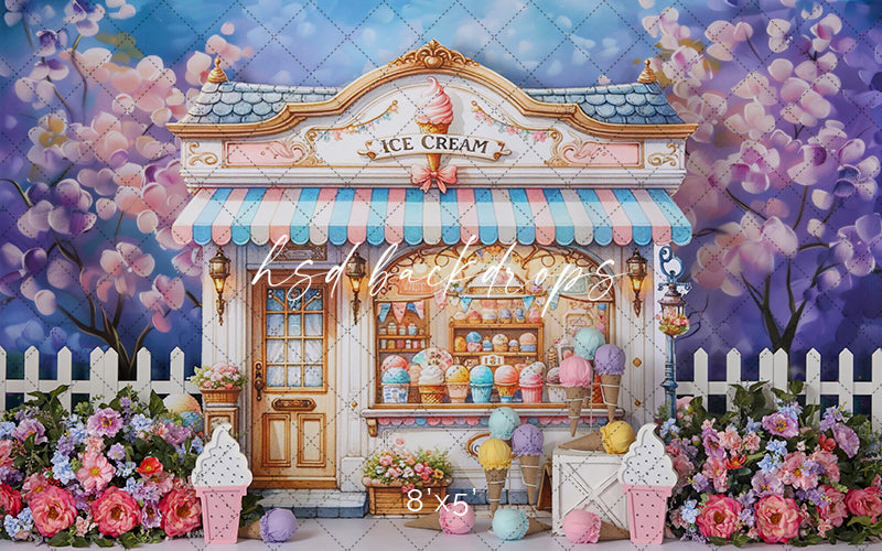 Ice Cream Parlor - HSD Photography Backdrops 