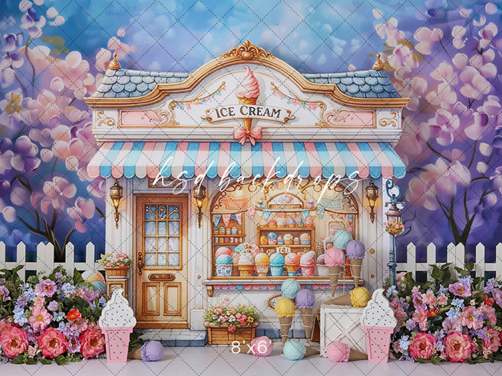 Ice Cream Parlor - HSD Photography Backdrops 