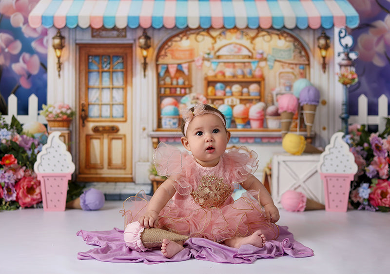 Ice Cream Parlor - HSD Photography Backdrops 