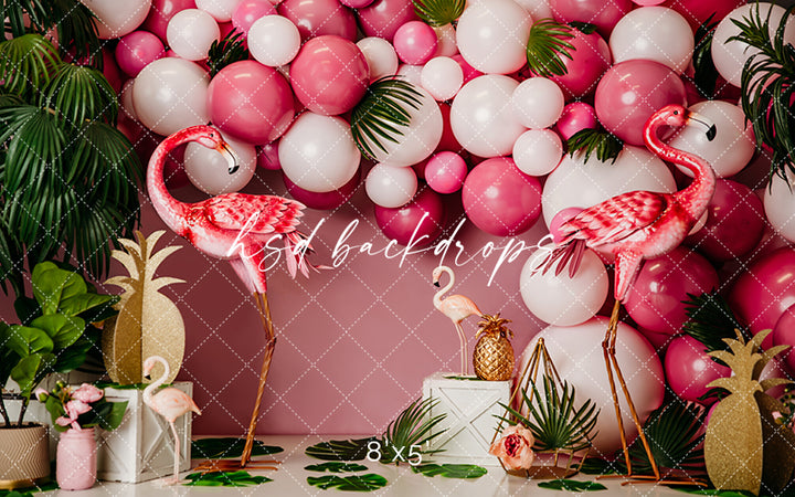 Tropical Flamingo Party - HSD Photography Backdrops 