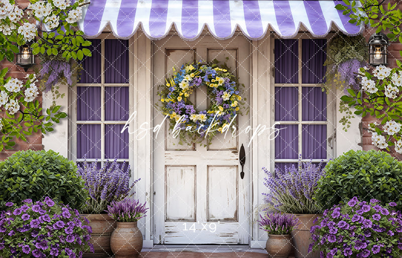 Lavender Spring Door (sweep options) - HSD Photography Backdrops 