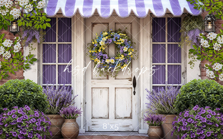 Lavender Spring Door (sweep options) - HSD Photography Backdrops 