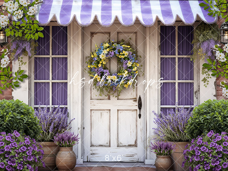 Lavender Spring Door (sweep options) - HSD Photography Backdrops 