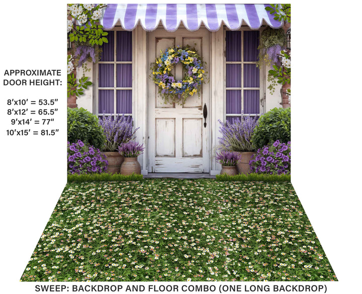 Lavender Spring Door (sweep options) - HSD Photography Backdrops 