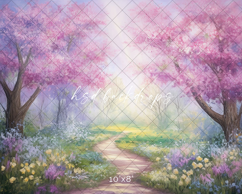 Spring Blossoms Pathway (sweep options) - HSD Photography Backdrops 