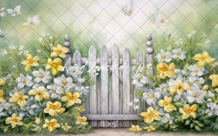 Spring Garden Gate (sweep options) - HSD Photography Backdrops 