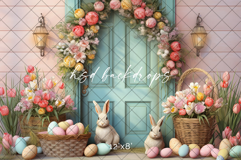 Pastel Easter Door (sweep options) - HSD Photography Backdrops 