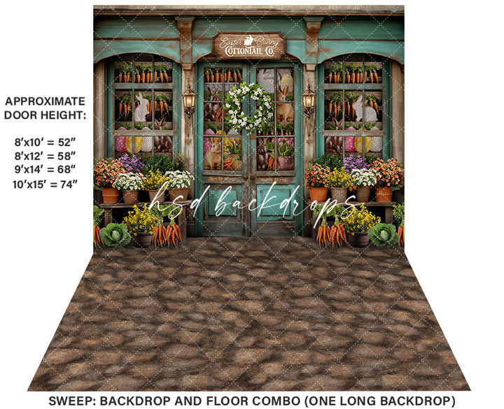 Easter Bunny Cottontail Co. (sweep options) - HSD Photography Backdrops 