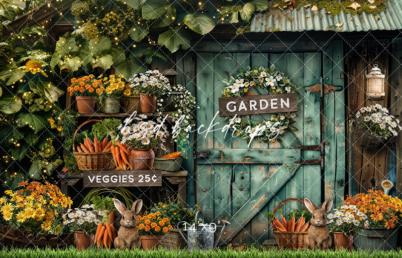 Rustic Garden Shed Door (sweep options) - HSD Photography Backdrops 