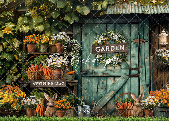 Rustic Garden Shed Door (sweep options) - HSD Photography Backdrops 