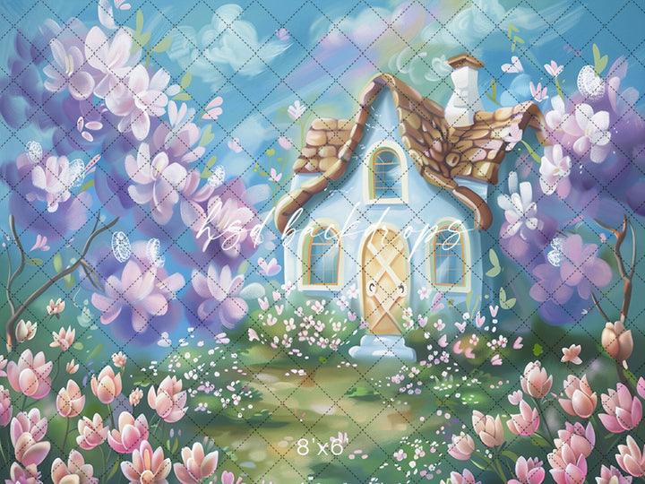 Pretty Pastel Cottage - HSD Photography Backdrops 