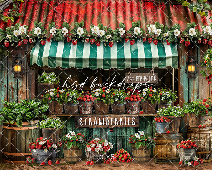 Strawberry Shack - HSD Photography Backdrops 