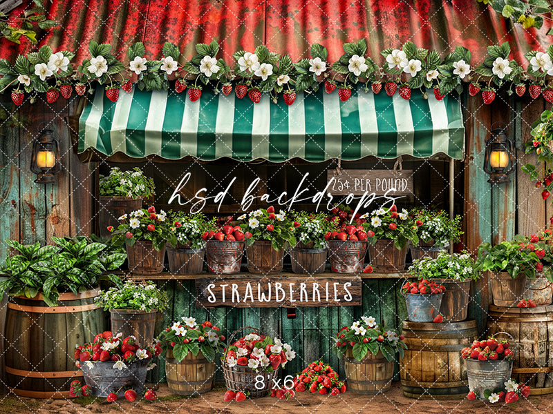 Strawberry Shack - HSD Photography Backdrops 