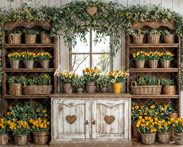 Yellow Tulips Hutch