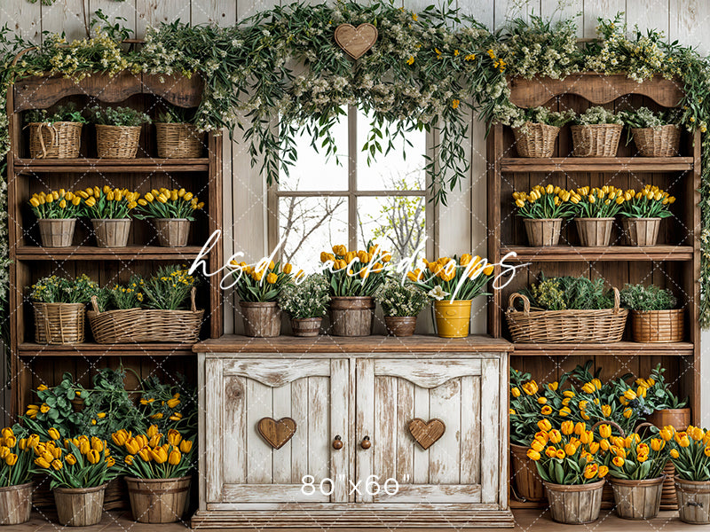 Yellow Tulips Hutch