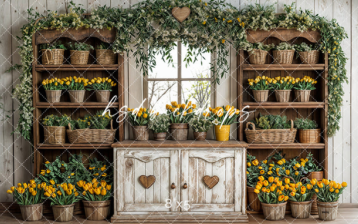 Yellow Tulips Hutch